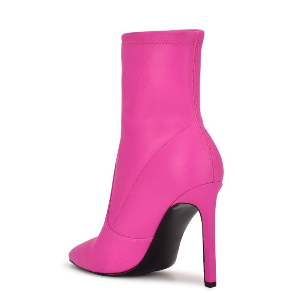 Nine West Teoy Dress Booties in hot pink. Never worn with box included